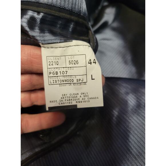 Jack Victor Prossimo Gray Striped 3-Button Formal Career Sport Coat Mens 44L - Picture 4 of 16